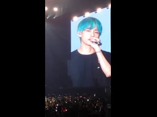 190321 ly in hong kong day 2 @bts twt btsinhongkong taehyung ending ment today, it feels like its been a while since i