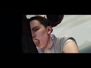 Rey "first lesson"; oral sex; blowjob; deepthroat; facefuck; cumshot; swallow cum; 3d sex porno hentai; [star wars]