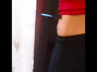 Knife poke in belly button 5