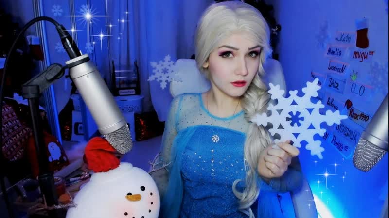 🌙✨ asmr frozen elsa 👂👅 (асмр мурашки для ваших ушек)