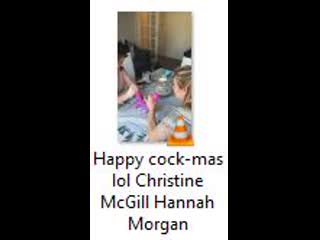 Happy cock mas lol christine mcgill hannah morgan