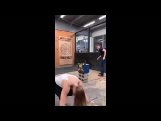 Axe throwing fail