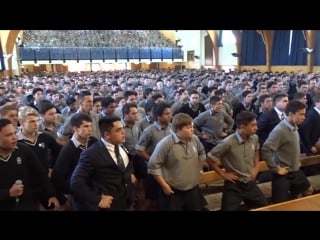 High school boys honour retiring teacher with moving haka