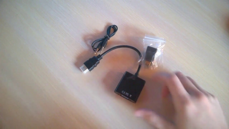 Unboxing #9 micro mini hdmi to vga converter adapter with audio cable