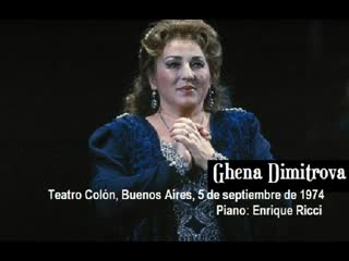 Ghena dimitrova debut teatro colon 1974