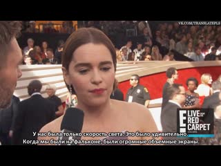 Emilia clarke on game of thrones finale it will shock people e red carpet award shows [rus sub]