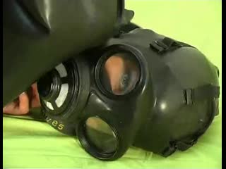 Girl gas mask