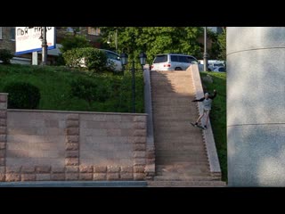 Bronislav torpanov fs tailslide down 38 stair hubba | homeborn raw