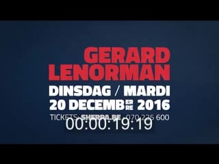 20 decmeber 2016 gerard lenorman tv spot live optreden gent