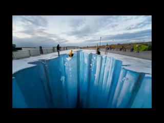 The crevasse making of 3d street art