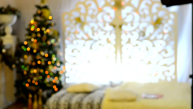 Третий ролик с ширмой и ёлкой