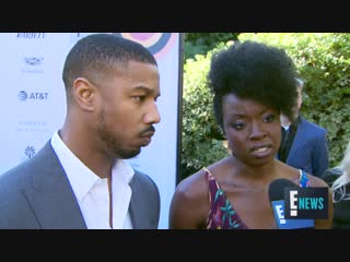 Michael b jordan & danai gurira gush over "black panther" noms