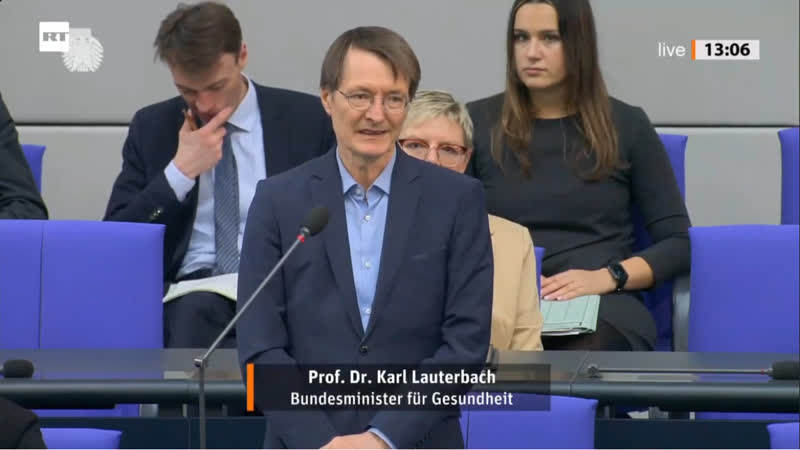 Live 105 bundestagssitzung | befragung lauterbach und pistorius | heizungspläne