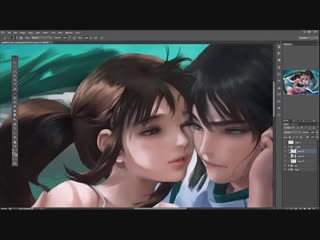 Sakimichan[term 60] học digital painting spirirted away reunion speed painting