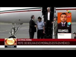 Bolivian president evo morales touches down in mexico