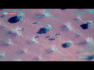 Видео ударов беспилотников по технике и силам сирийской армии на востоке провинц