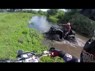 Sjcam enduro vs atv riding the forest and having fun in the mud