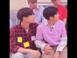 Wooyoung and mingi holding hands