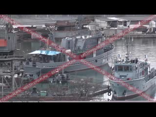 Появилось видео с места затопления дока с подводной лодкой в севастополе {15 12 2019}