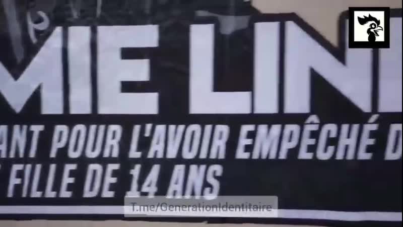 Lyon, french identitarians paid tribute to tommie lindh, a young swedish patriot who was killed by an immigrant rapist