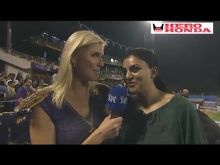 Fun feed snippets match30 ipl 2010 kkr vs dc chat with sushmita sen