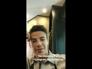 Grant gustin on instagram about darren criss emmy winer