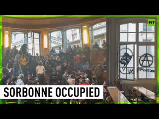 Sorbonne students barricade themselves in university protesting presidential elections