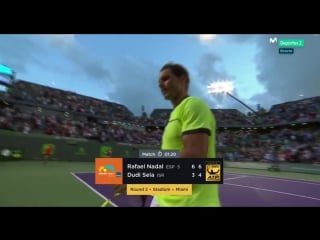 2017 miami open r2 rafel nadal v dudi sela last game