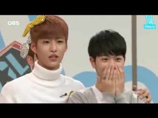 20151204 romeo (로미오) idol x idol (хенкен целует кайла в щечку) в naver v app