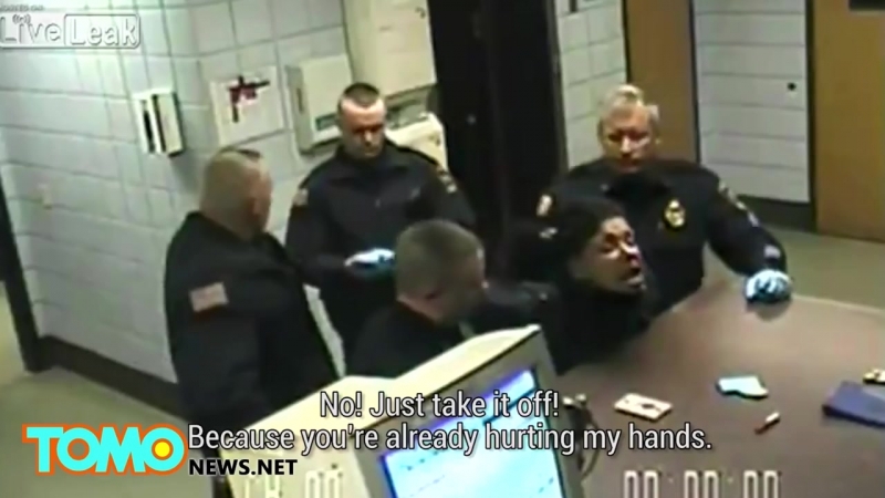 Police brutality cops use porn hold on video in pcp woman arrest, sued for $1 million
