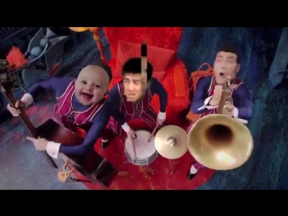We are number one but the instruments are replaced with samples from various gay porn videos