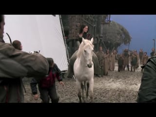 Snow white and the huntsman horseback riding