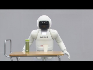 Hondas all new asimo prepares and serves refreshments