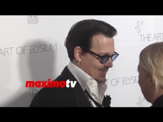 10 января 2015 johnny depp & amber heard the art of elysium heaven gala 2015 red carpet maximotv broll