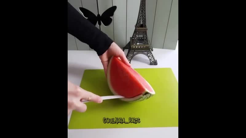 Необычная нарезка арбуза