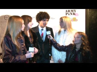 Allisyn ashley arm, jordan fisher and audrey whitby interview at amber lily's music video