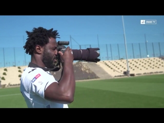 Say cheese! wilfried bony shows off his photography skills at todays squad photo shoot