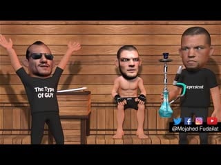 Nate diaz and tony ferguson with khabib in the sauna