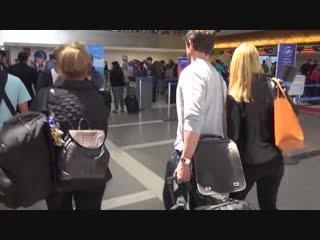 Claire danes and hugh dancy take care to shield little son through lax