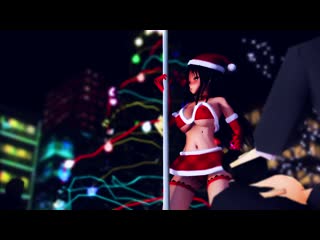 Mmd r 18 [normal ver1] yui kotegawa santa cosplay pole dance author aquinas