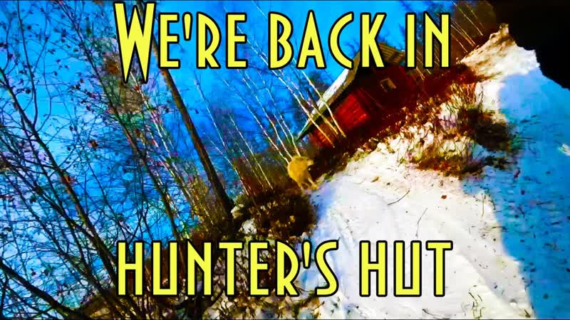 We are back at the taiga winter hut russia, catch, meeting a friend, snowmobile and sledges