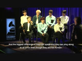 181024 bts full conversation @ grammy museum