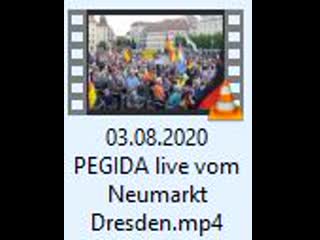 03 08 2020 pegida live vom neumarkt dresden