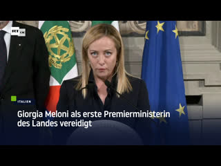 Giorgia meloni als erste premierministerin des landes vereidigt