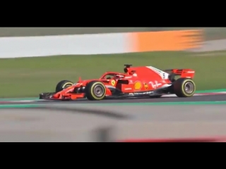 Seb driving the ferrari sf71h in barcelona 06 03 2018