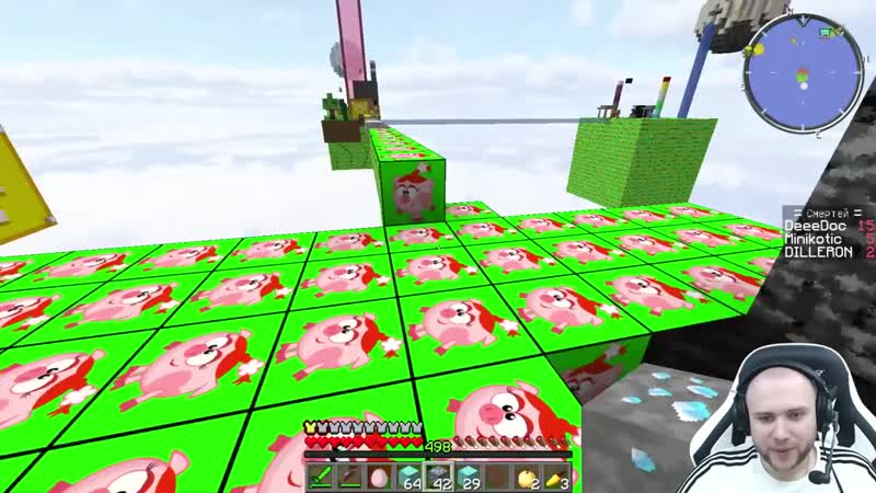 [dilleron ★ play] нюша смешарик лаки скайблок с лаки блоками!!! смешарики в майнкрафт #167