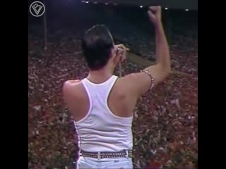 Freddie mercury vocals with crowd live aid 13 july 1985