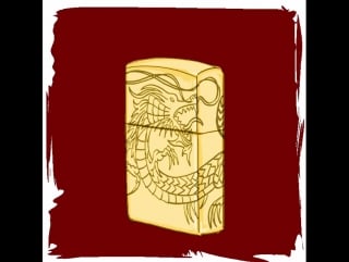 Zippo 29265 armor, asian dragon, gold plated