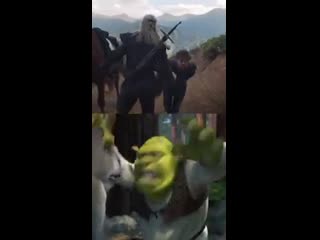 Шрек vs ведьмак (vhs video)