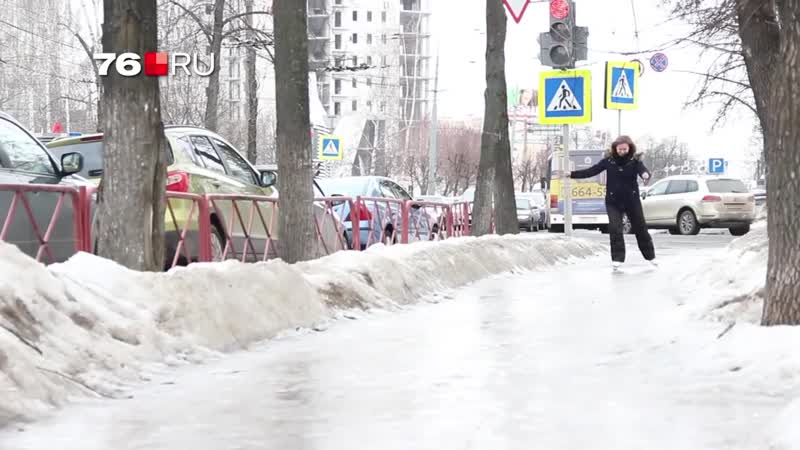 Журналистка в ярославле прокатилась на коньках по тротуару (vhs video)